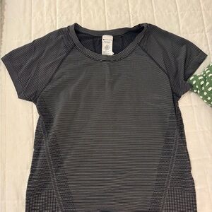 Athleta Navy and White Striped Tee